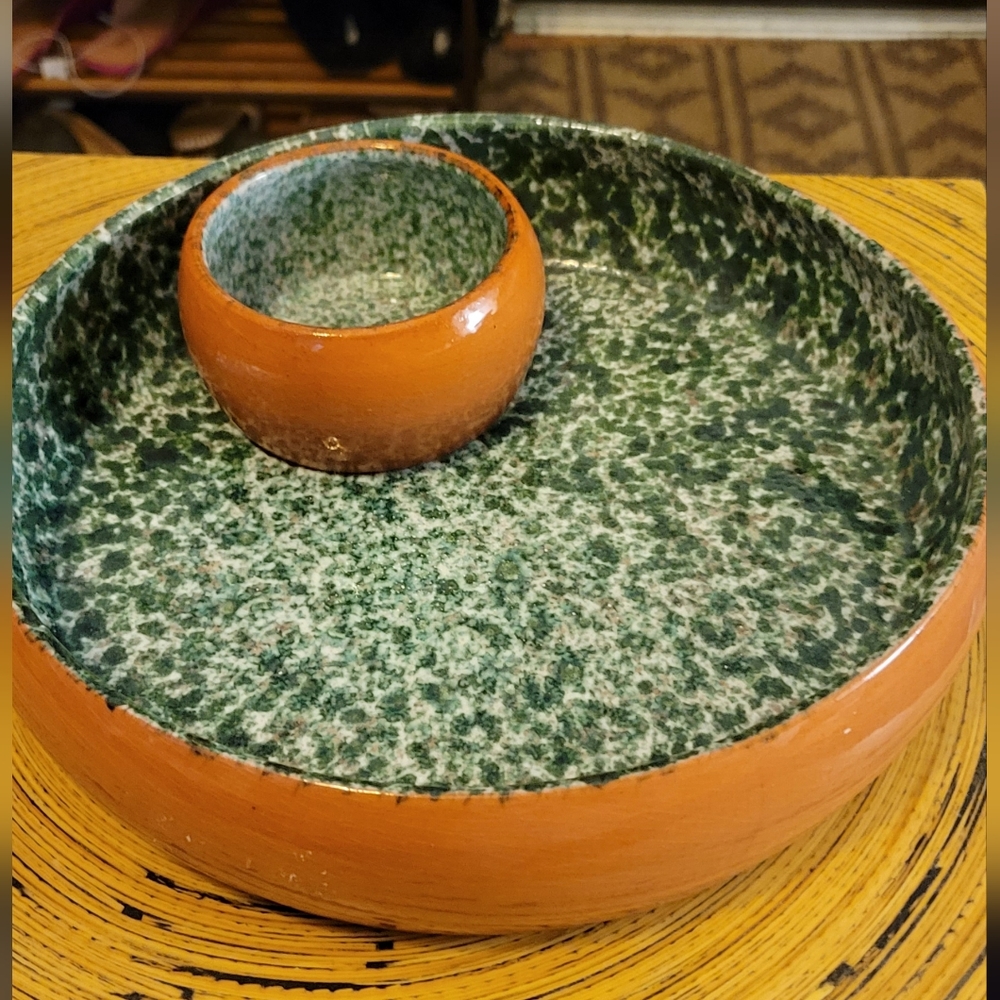 Handmade Chip and salsa platter